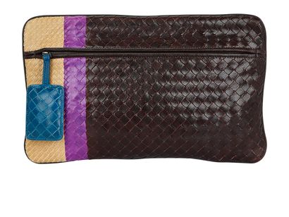 Intrecciato Clutch Bag, front view